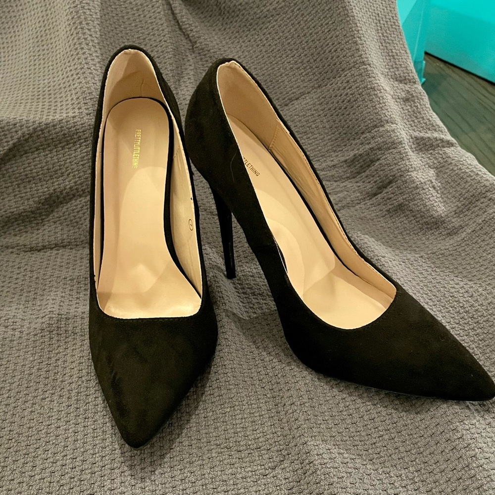 Size 7 suede type stilettos